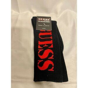 GUESS X PLEASURES BLACK SOCKS 1 PAIR ONE SIZE NEW RARE MEN'S